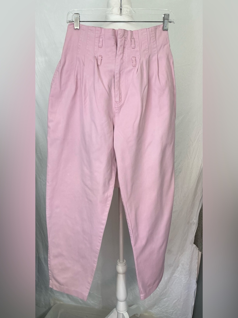Women’s Pink High-Waist Casual Pants